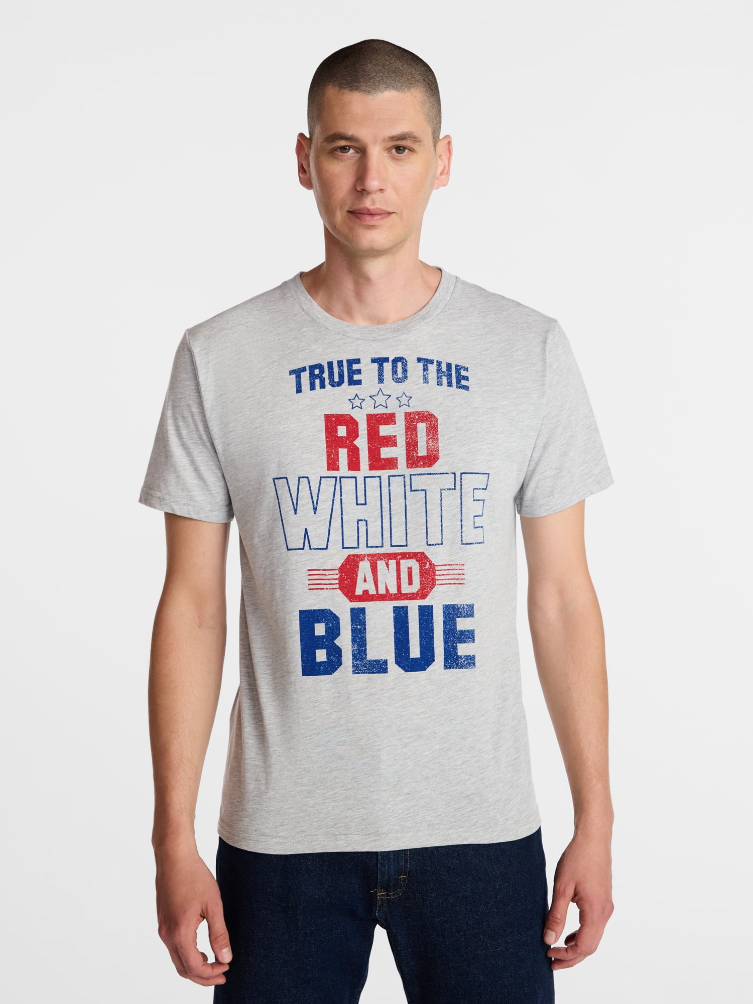 Americana Men's and Big Men's Fishing Graphic Tee Shirt from Way