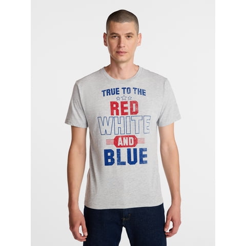 Americana Men's and Big Men's True Colors Graphic Tee Shirt from Way to Celebrate, Sizes XS-3XLT