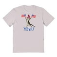 thumbnail image 1 of Americana Meowica Flags Graphic Ice Grey Men's Cotton T-Shirt, 1 of 1