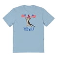 thumbnail image 1 of Americana Meowica Flags Graphic Light Blue Men's Cotton T-Shirt, 1 of 1