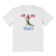 thumbnail image 1 of Americana Meowica Flags Graphic White Men's Cotton T-Shirt, 1 of 1