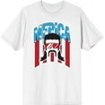 thumbnail image 1 of Americana Merica Mustached Man Men's White Crew Neck Short Sleeve Tee-Medium, 1 of 2