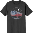 thumbnail image 1 of Americana Mountains and Trees Line Adult Charcoal Crew Neck Short Sleeve Tee-XXL, 1 of 2