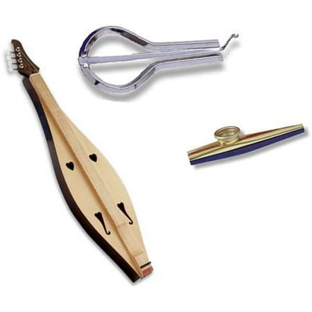 Americana Music Dulcimer Pack - Applecreek Dulcimer, Jaw Harp, & Metal Kazoo Set