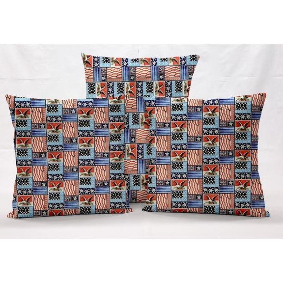 Americana Pillowcase / Pillow Cover by Penny's Needful Things (14 x 14) (Eagle)