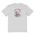 thumbnail image 1 of Americana Rise Shine Graphic Ash Grey Men's Cotton T-Shirt, 1 of 1