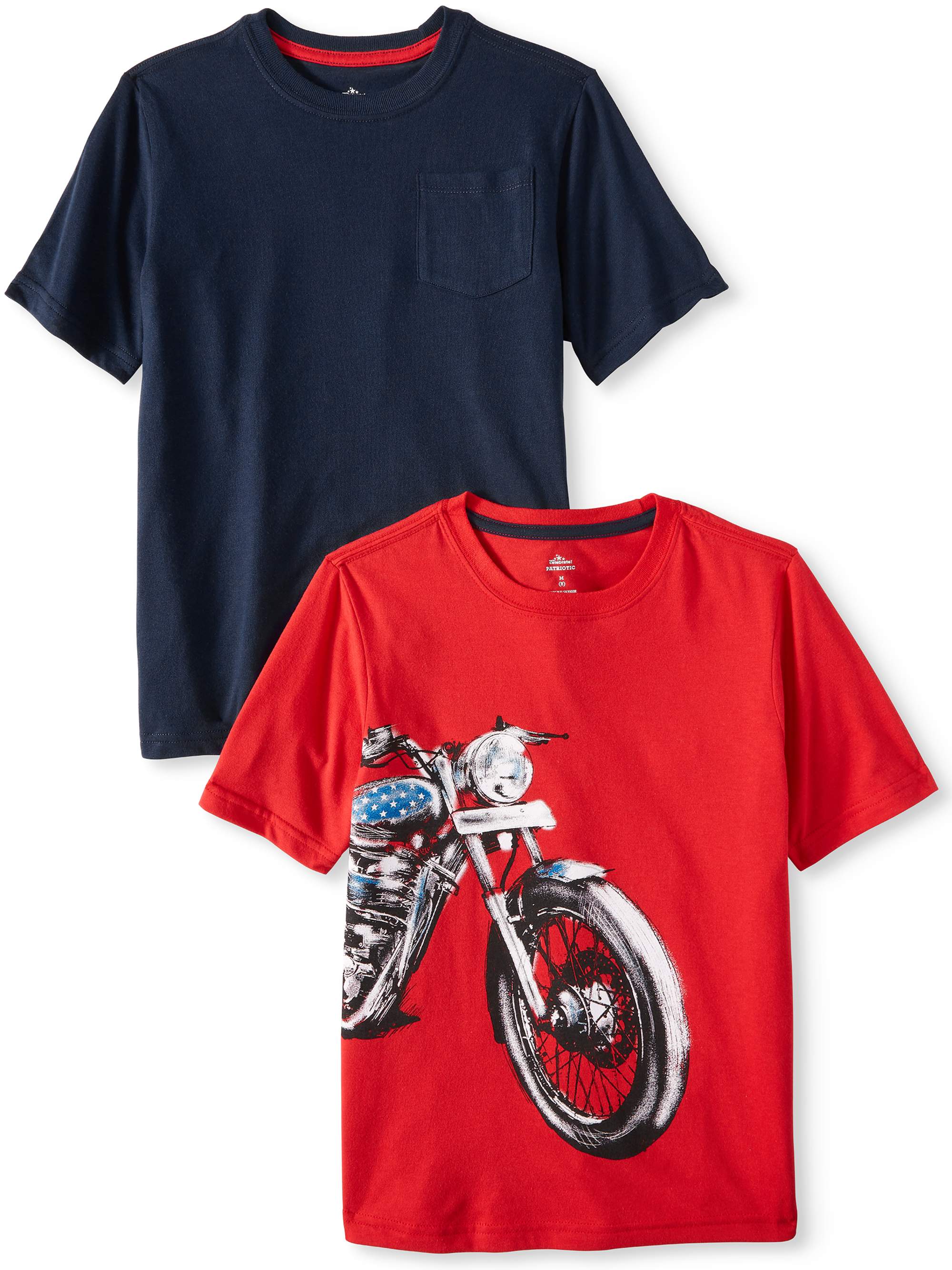 Americana Seasonal Short Sleeve T-Shirt, 2-Pack Set (Little Boys, Big Boys, & Husky) - image 1 of 3