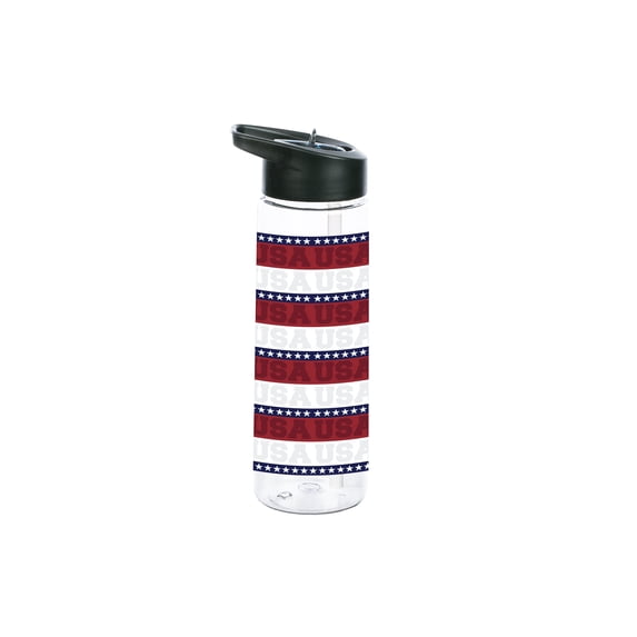 Americana Stars And Stripes 24 Oz Plastic Water Bottle