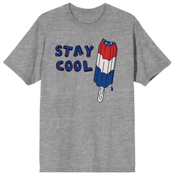 Americana Stay Cool Men's Gray Heather T-shirt-Medium