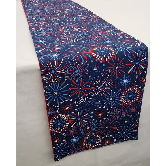 Americana Table Runner by Penny's Needful Things (6 Feet Long - STRAIGHT) (Fireworks)