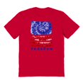 thumbnail image 1 of Americana Tie Dye Blocks Graphic Red Men's Cotton T-Shirt, 1 of 1