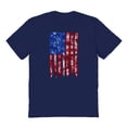 thumbnail image 1 of Americana Tie Dye Flag Graphic Navy Men's Cotton T-Shirt, 1 of 1