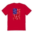 thumbnail image 1 of Americana Tie Dye Flag Graphic Red Men's Cotton T-Shirt, 1 of 1