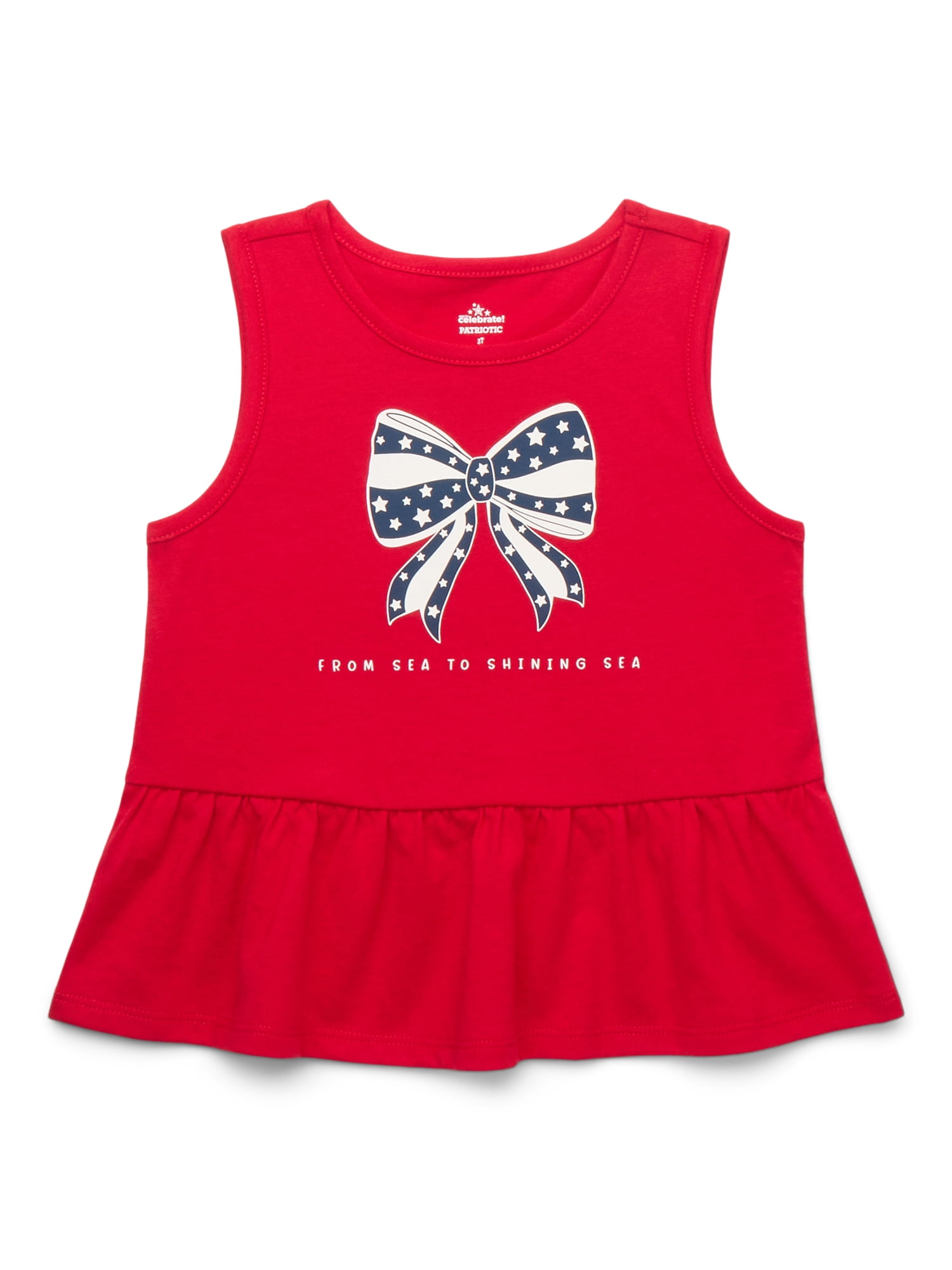 Americana Toddler Girls Peplum Tank Top from Way to Celebrate, Sizes 18M-5T