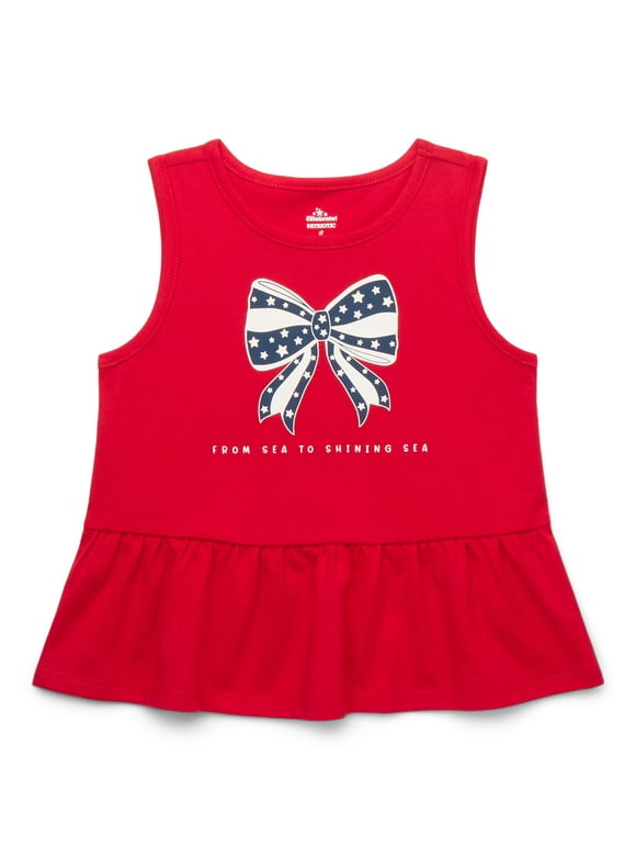 Americana Toddler Girls Peplum Tank Top from Way to Celebrate, Sizes 18M-5T