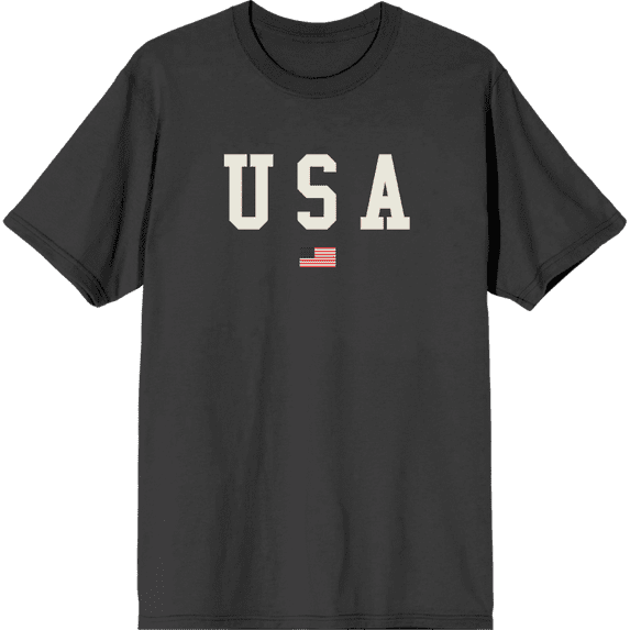 Americana USA Flag Crew Neck Short Sleeve Adult T-shirt
-Medium-Charcoal
