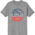 thumbnail image 1 of Americana USA Freedom Is Calling Heather Gray Men's Crew Neck Short Sleeve Tee-XXL, 1 of 2