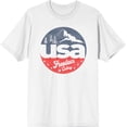 thumbnail image 1 of Americana USA Freedom Is Calling Men's White Crew Neck Short Sleeve Tee-XS, 1 of 2