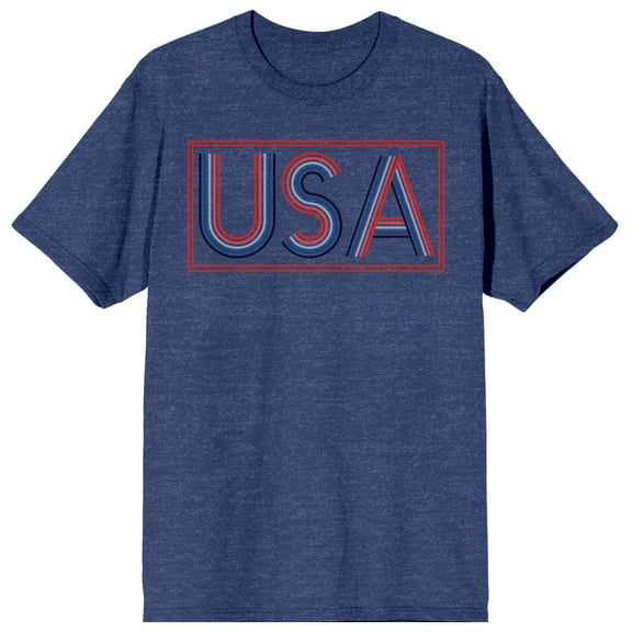 Americana USA Men's Navy Heather T-Shirt-Medium