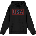 thumbnail image 1 of Americana USA Neon Sign Black Adult Long Sleeve Hoodie-XXL, 1 of 3