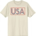 thumbnail image 1 of Americana USA Neon Sign Natural Men's Crew Neck Short Sleeve Tee-Medium, 1 of 2