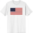 thumbnail image 1 of Americana United States Est 1776 Men's White Crew Neck Short Sleeve Tee-Large, 1 of 2