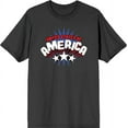 thumbnail image 1 of Americana United States Of America Charcoal Men's Crew Neck Short Sleeve Tee-XS, 1 of 2