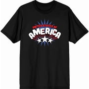 Americana United States Of America Mens Black Crew Neck Short Sleeve Tee-Medium
