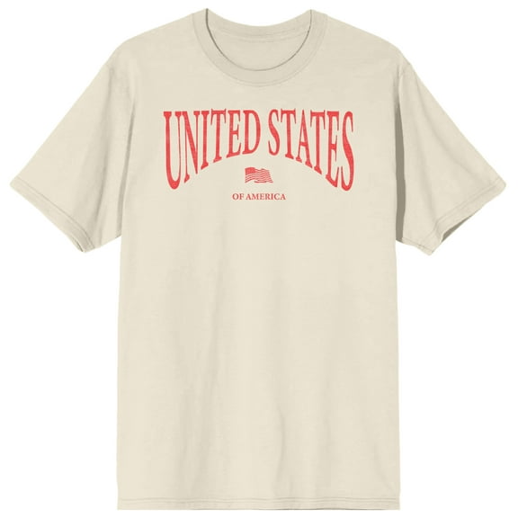 Americana United States Of America Men's Natural T-Shirt-3XL