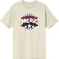thumbnail image 1 of Americana United States Of America Natural Men's Crew Neck Short Sleeve Tee-Small, 1 of 2