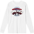 thumbnail image 1 of Americana United States Of America White Adult Crew Neck Long Sleeve Tee-Medium, 1 of 3