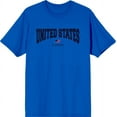 thumbnail image 1 of Americana United States of America Flag Men's Blue Crew Neck Short Sleeve Tee-Medium, 1 of 1