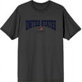 thumbnail image 1 of Americana United States of America Flag Men's Charcoal Crew Neck Short Sleeve Tee-XXL, 1 of 2