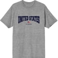 thumbnail image 1 of Americana United States of America Flag Men's Heather Gray Crew Neck Short Sleeve Tee-XL, 1 of 2