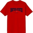 thumbnail image 1 of Americana United States of America Flag Men's Red Crew Neck Short Sleeve Tee-XS, 1 of 2