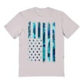 thumbnail image 1 of Americana Us Flag Camo Tee Graphic Ice Grey Men's Cotton T-Shirt, 1 of 1