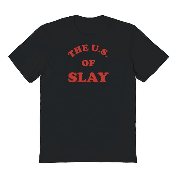Americana Us Of Slay Graphic Black Men's Cotton T-Shirt
