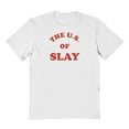 thumbnail image 1 of Americana Us Of Slay Graphic White Men's Cotton T-Shirt, 1 of 1