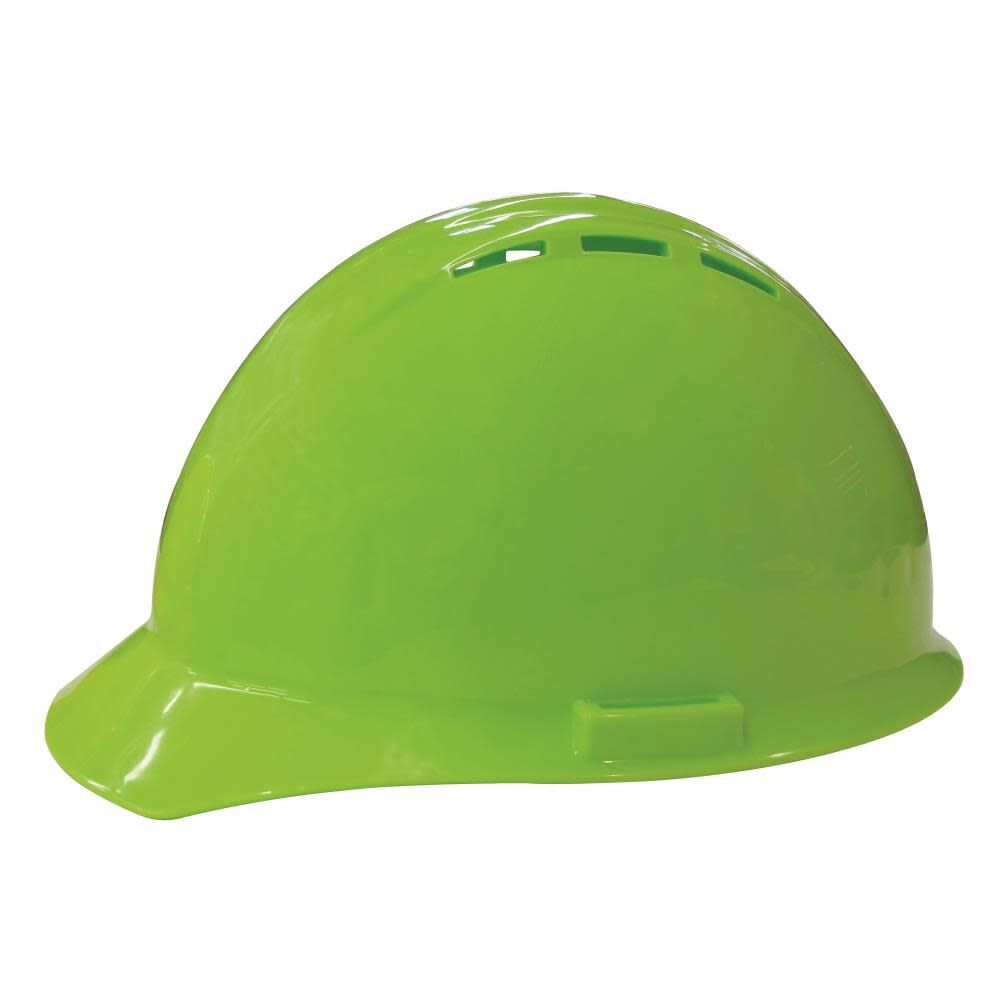 Erb Hi-Vis Lime Americana Vent Hard Hat Ratchet Suspension