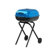 Americana Walk-A-Bout Charcoal Original Square Grill-100% Pre-Assembled Portable Steel, Blue