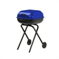 thumbnail image 1 of Americana Walk-A-Bout Charcoal Original Square Grill-100% Pre-Assembled Portable Steel, Ocean Blue, 1 of 6