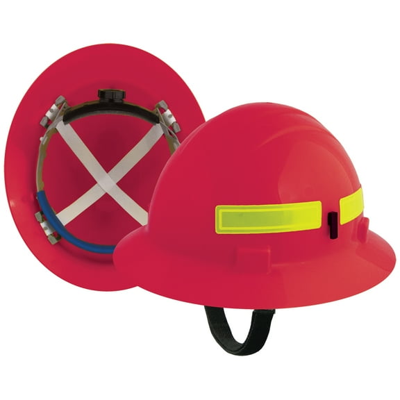Americana Wildlands Mega Ratchet Full Brim Hard Hat, Red