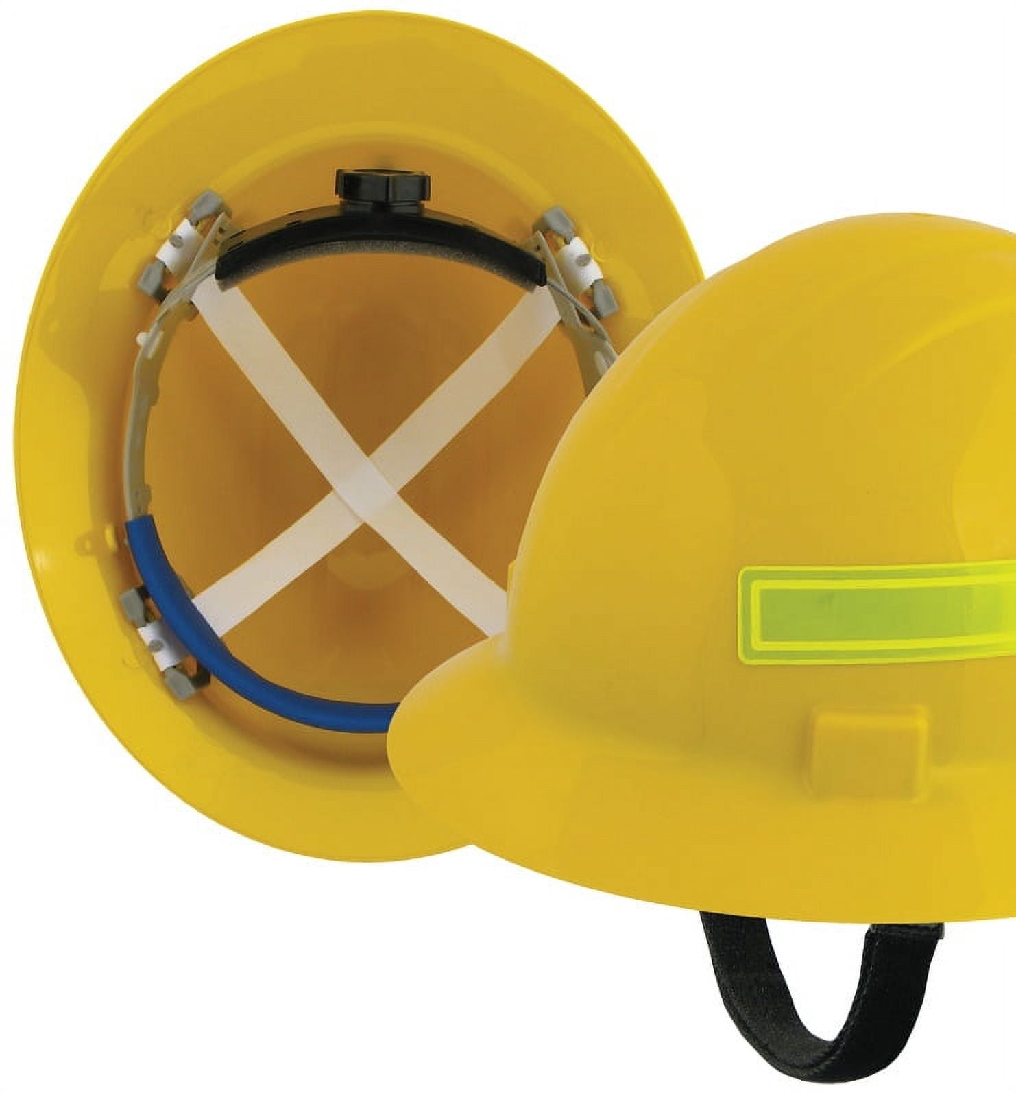 Americana Wildlands Mega Ratchet Full Brim Hard Hat, Yellow