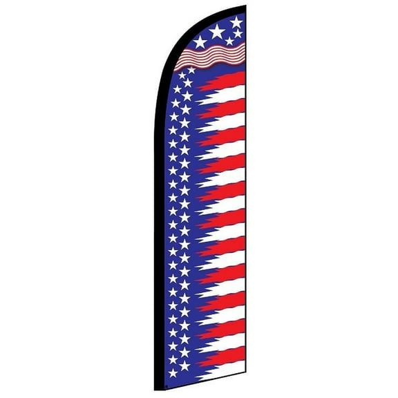 Americana Windless Business Feather Flag 10 x 2.5 Foot Advertising Flutter Flag (1)