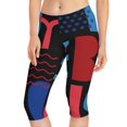 thumbnail image 1 of Americana Women's Capri Leggings, 1 of 6