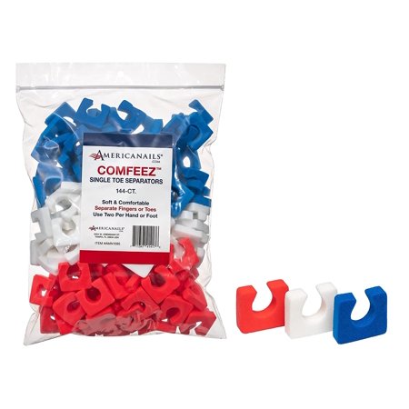 Americanails Comfeez Single Toe Separators, 144 Count