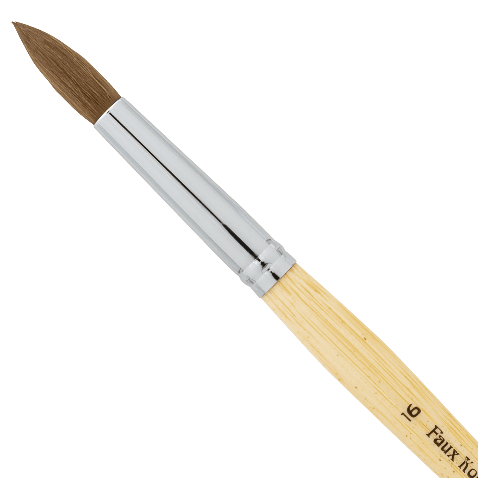 Americanails Faux Kolinsky Acrylic Nail Brush for Acrylic Powder, Professional, Salon Quality Manicure Pedicure Tools, Bamboo Handle - Round, Size #16