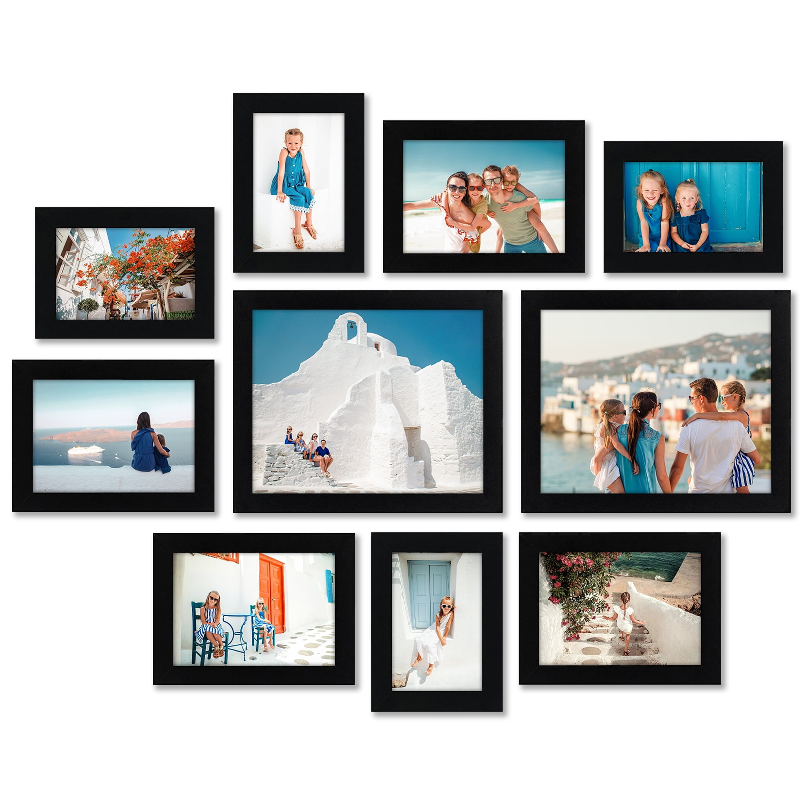 Americanflat Black Picture Frames Set - 10 Pack - 4x6, 5x7, 8x10 ...