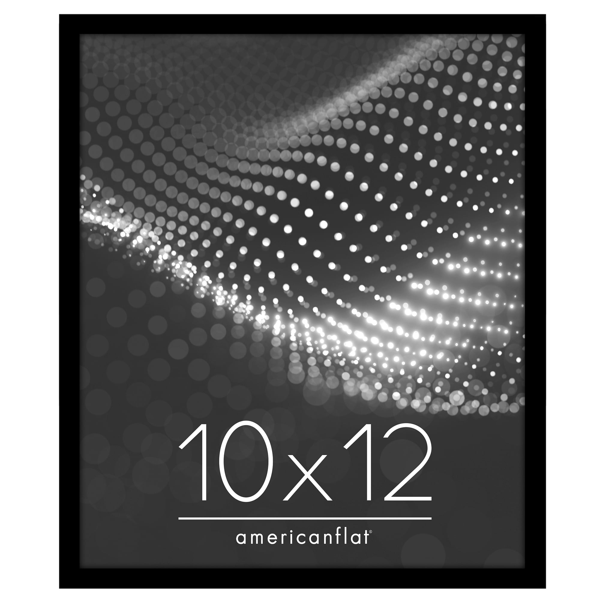 Americanflat 10x12 Picture Frame with Shatter-Resistant Glass Streamline Collection Thin Border Photo - Black