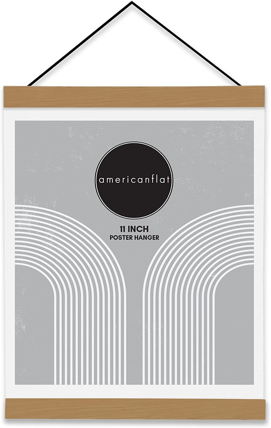 Americanflat 11 Inch Oak Poster Frames, Wooden Poster Hanger